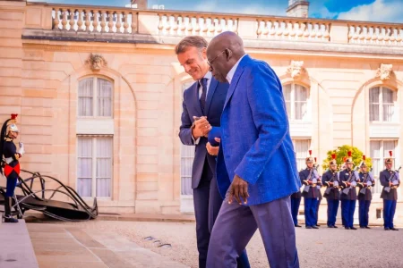 Tinubu Meets Macron in Paris During 10-Day Working Vacation