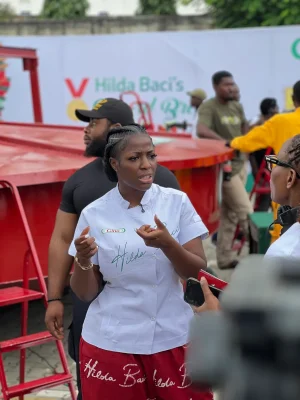 [VIDEO] Hilda Baci's World Record Attempt Stunned as Giant Jollof Pot Collapses During Weighing