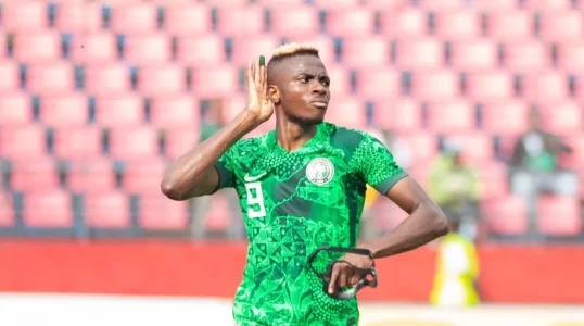 Ogu Hails Osimhen: "Best Striker in the World" After Champions League Hat-Trick