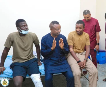 Air Chief Visits Pilots Who Ejected Safely from Crashing NAF Jet in Niger