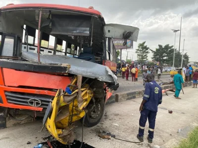 Eight-Month-Old Baby and Woman Killed in Lagos Auto Crash After Bus Loses Control