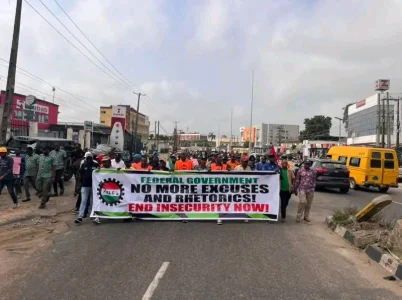 [PHOTOS] NLC Members Protest in Lagos, Demand Action on Crime and Kidnappings