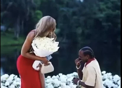 [VIDEO] Nigerian Singer L.A.X Engaged in Romantic Riverbank Proposal