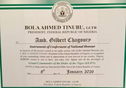 President Tinubu Confers GCON Honour on Businessman Gilbert Chagoury