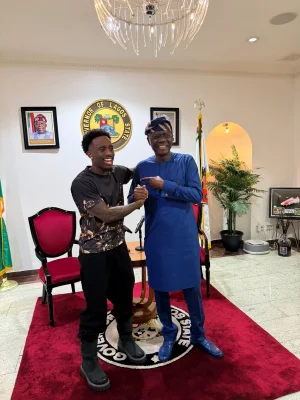Lagos Governor Sanwo-Olu Hosts American Streamer Kai Cenat on Courtesy Visit