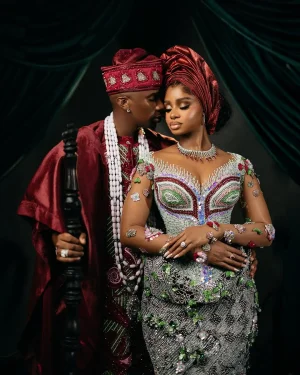 Priscilla Ojo and Jux Recreate Iconic 2Pac and Janet Jackson Poses for Wedding Anniversary