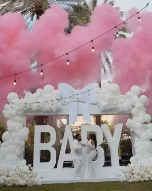 Veekee James and Femi Atere Host Dubai Celebration to Reveal Baby Girl