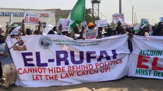 'El-Rufai Not Above the Law' - Protesters Storm EFCC Headquarters, Demand Prosecution