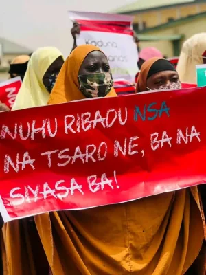 [PHOTOS] Kaduna Youths Hit the Streets Over Continuous Detention of El-Rufai, Demand Immediate Release