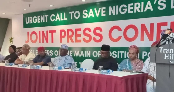 Atiku, Obi, Amaechi Unite as ADC, NNPP Reject Electoral Act 2026, Warn of One-Party Rule