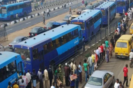 Passengers Injured as Commercial Bus Catches Fire in Lagos
