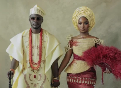 [PHOTOS/VIDEOS] Celebs Turn Up for Femi Dapson and Simi Sanya's Colourful Traditional Wedding in Lagos