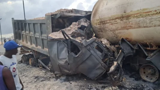 Lagos Tanker Collision Kills Two, Destroys 10 Shops, 3 Warehouses