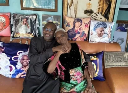 Femi Otedola Celebrates Mother's 94th Birthday: 'I'm Still Behaving Myself Because of You'