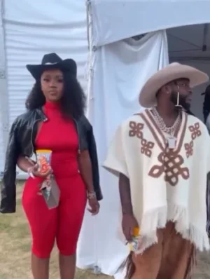 [VIDEO] Davido and Chioma Turn Heads at Coachella With Matching Outfits Before Sterling Performance