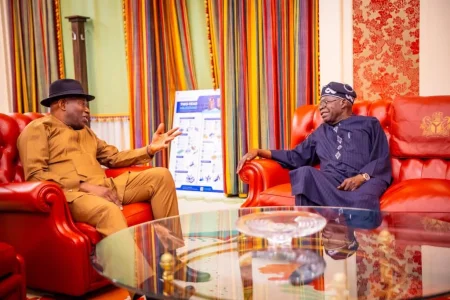 Former President Goodluck Jonathan Meets President Tinubu at State House