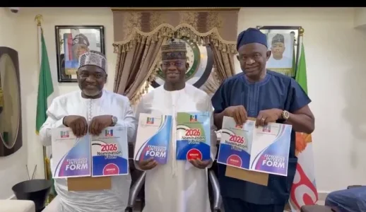 Yahaya Bello Picks Up APC Senatorial Forms for Kogi Central Bid Against Natasha Akpoti-Uduaghan
