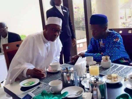 Image result for buhari osinbajo eating